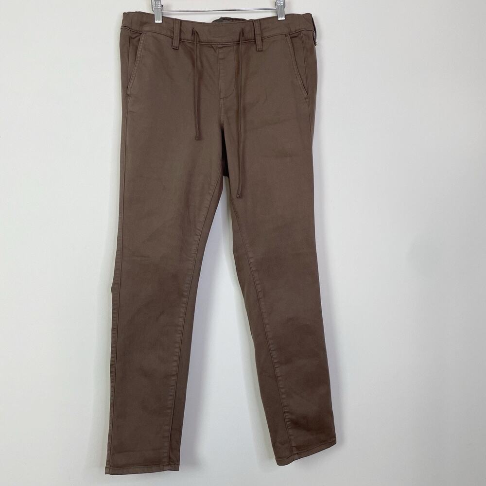 Torrid‎ Weekend Boyfriend Straight Mid Rise Pants Pull On Morel Brown 12 Tall 0T - Picture 2 of 13